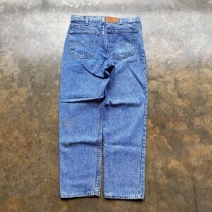 Levi Strauss & Co Mens Acid Wash Blue Denim Jeans Classic Straight Leg Vintage